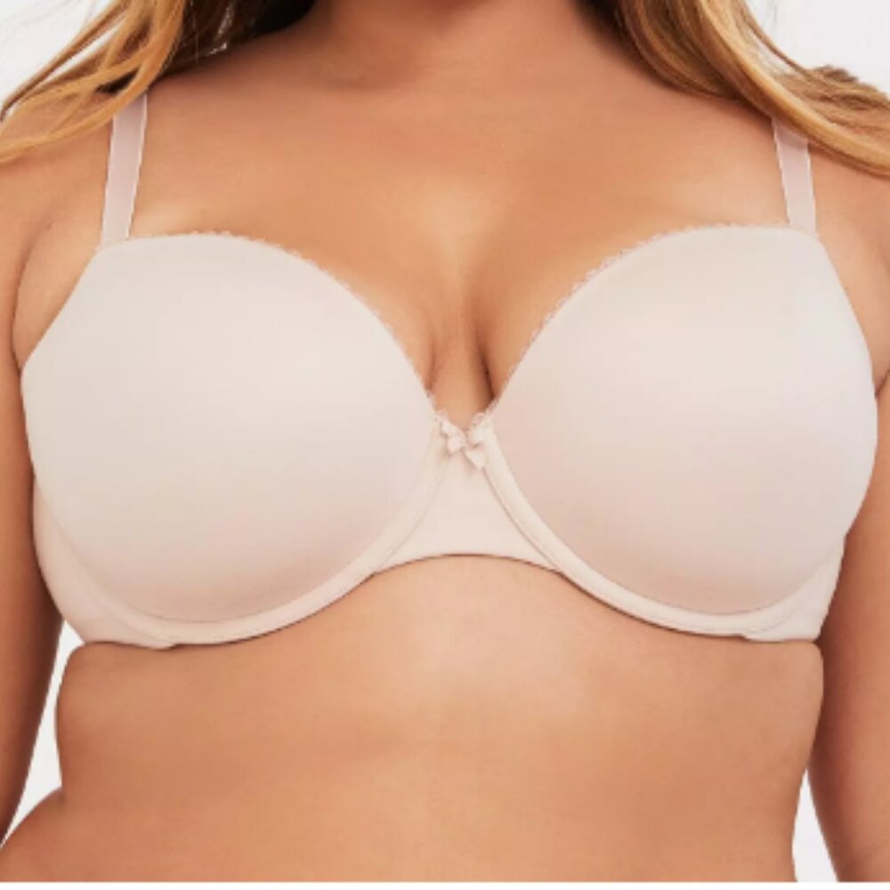 Torrid t-shirt bra lightly lined full coverage nude sexy sold out NWT size 50D